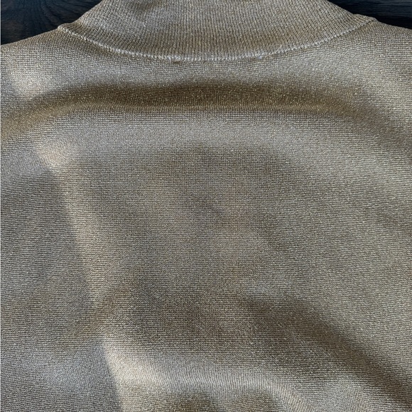 Zara Knit Bomber Cardigan with Gold Metallic Thread size Small - Picture 8 of 9